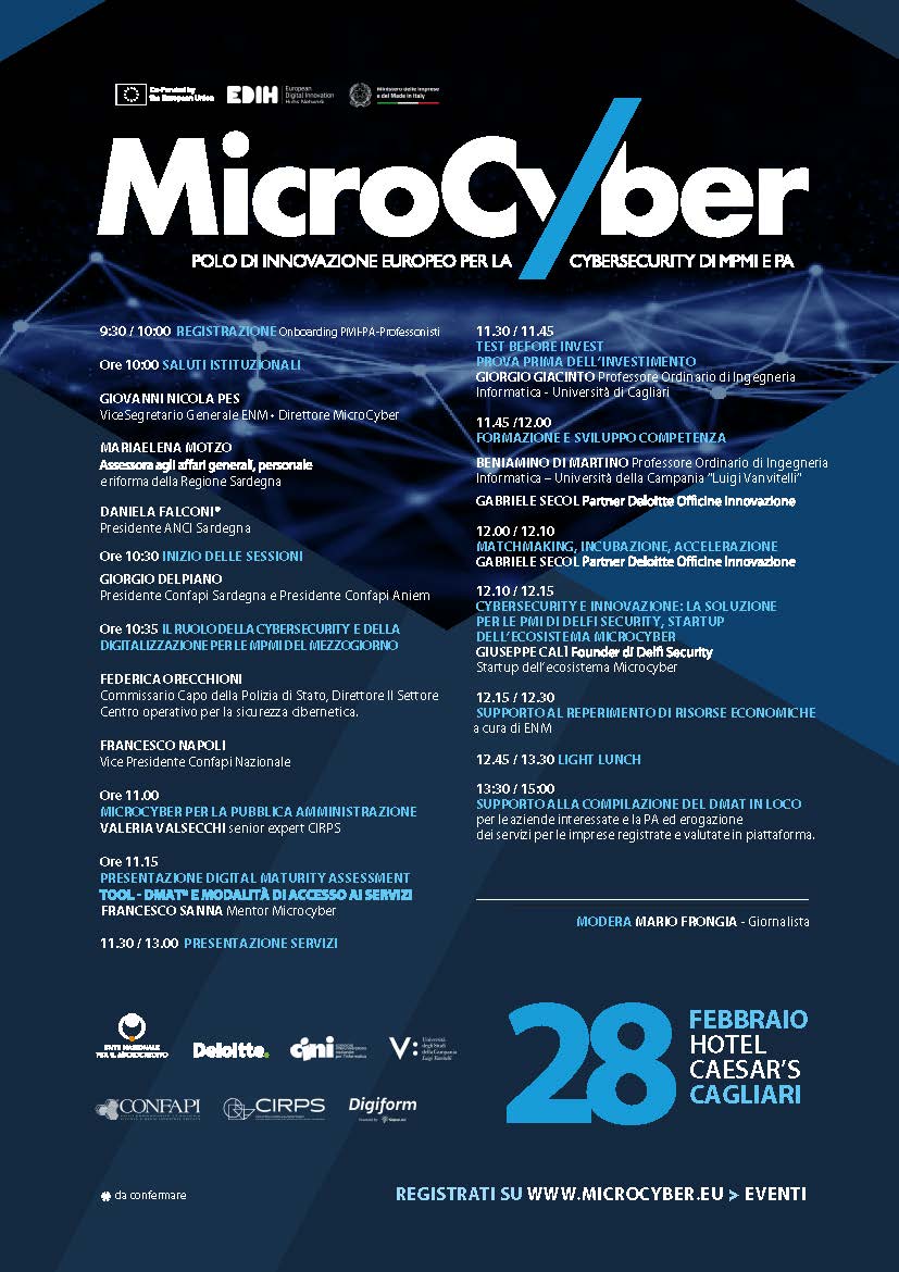 CONVEGNO MICROCYBER “Il ruolo della cybersecurity e della digitalizzazione nel Mezzogiorno”